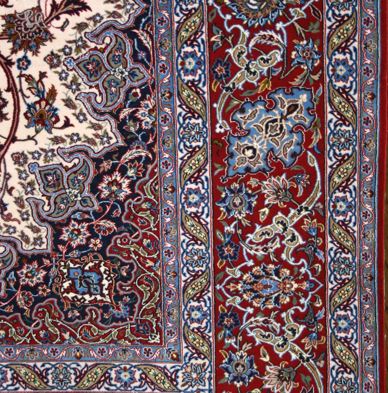 19781-Isfahan Hand-Knotted/Handmade Persian Rug/Carpet Traditional  Authentic/Size: 7'7''x 5'2
