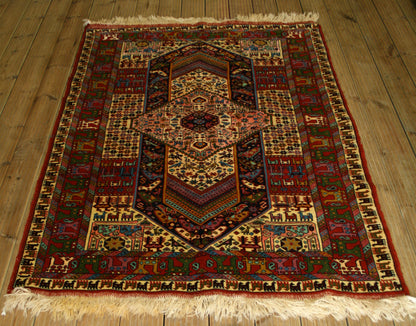 Persian Ghoochan Wool & Silk Rug