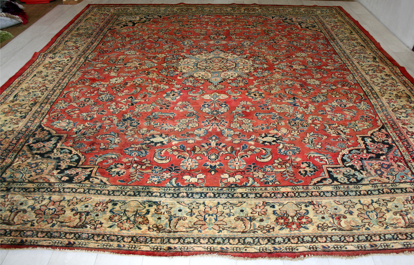 Semi-Antique Persian Sarouk Rug