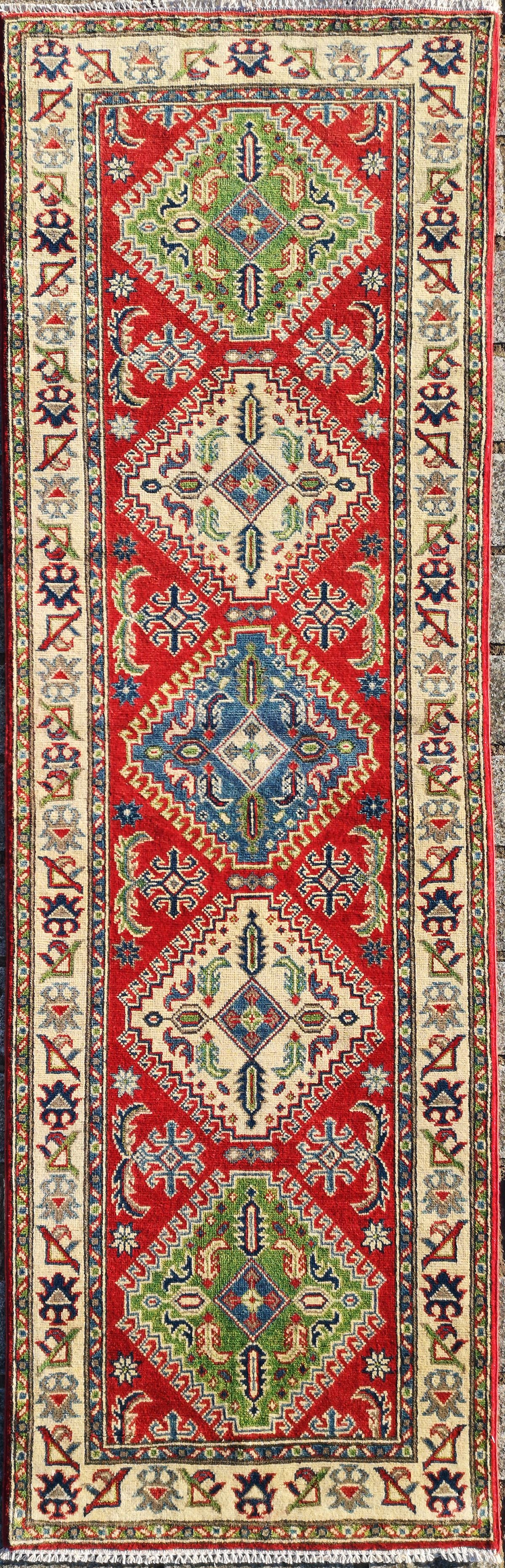 Afghan Kazak Runner Rug