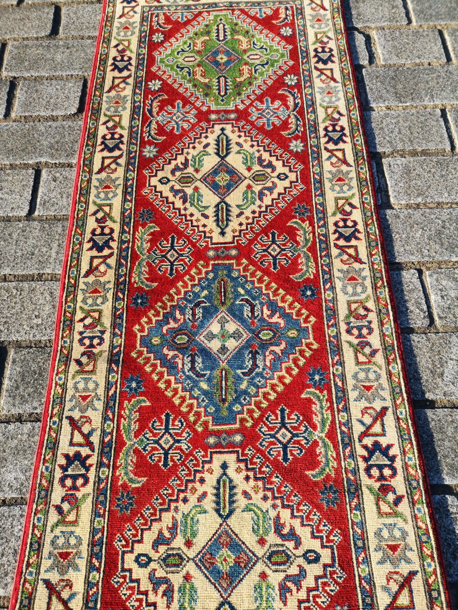 Afghan Kazak Runner Rug