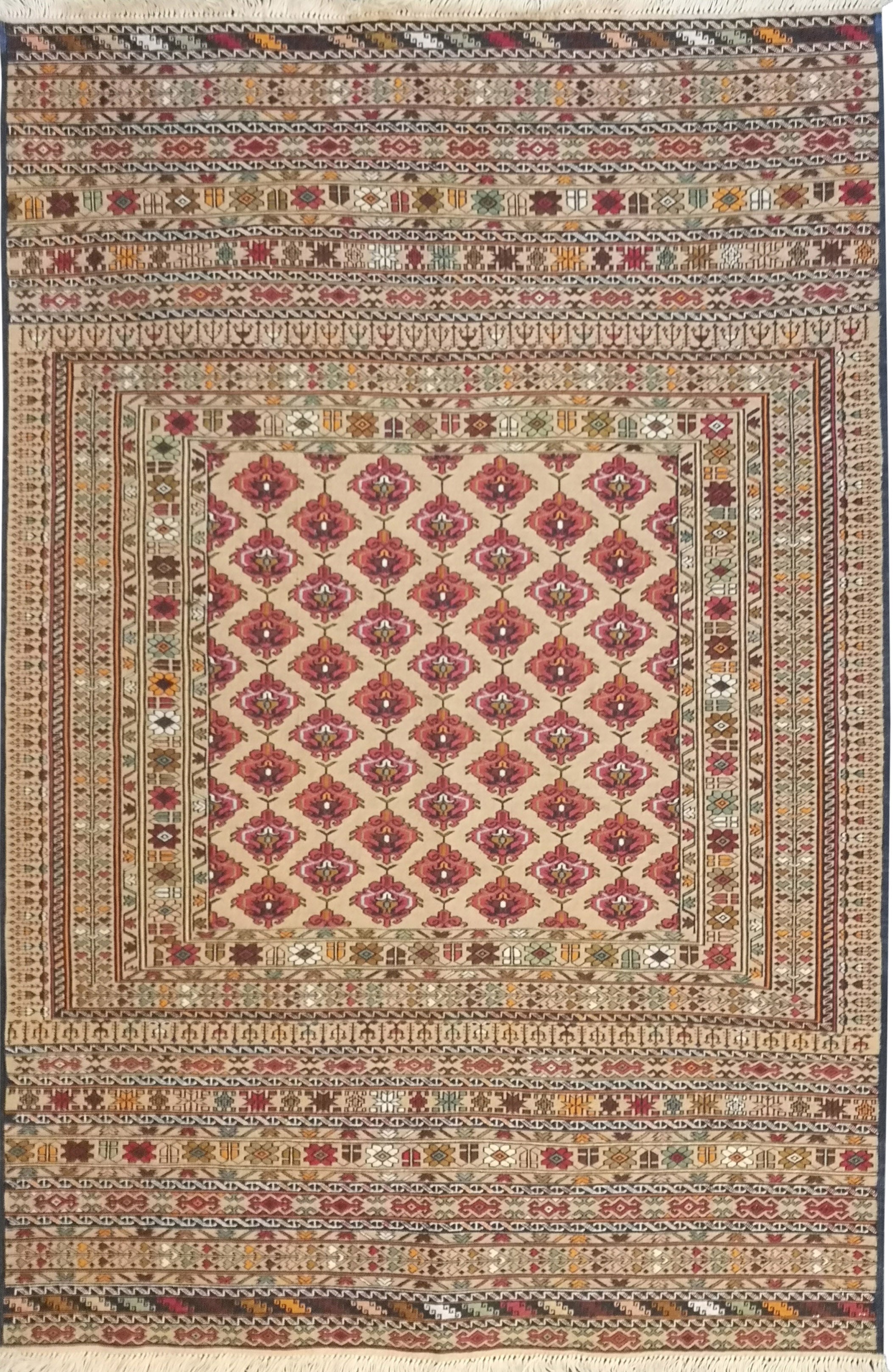 Hand-Knotted Afghan Taimani Rug - Ref: 2896 - 189 x 130cm – Little