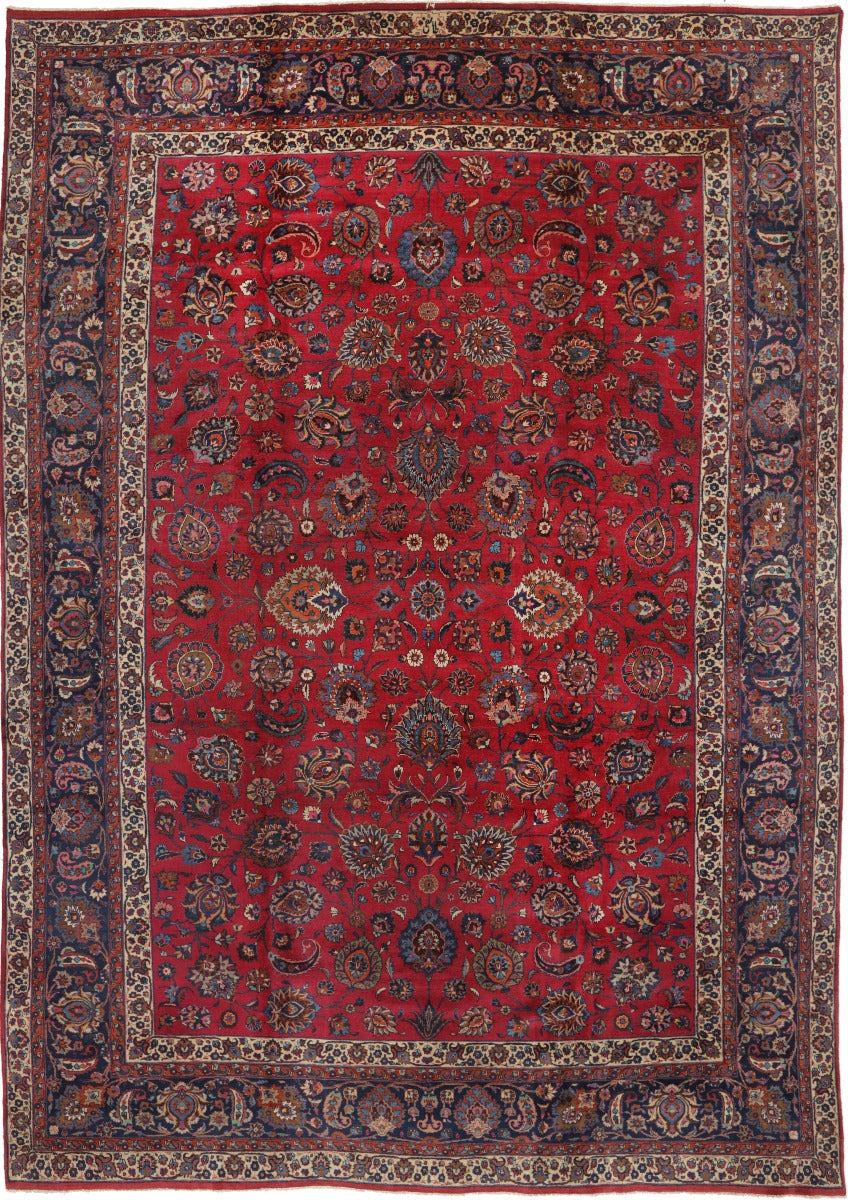 Hand-Knotted Persian Mashad Rug - Ref: 3255 - 525 x 365cm – Little-Persia