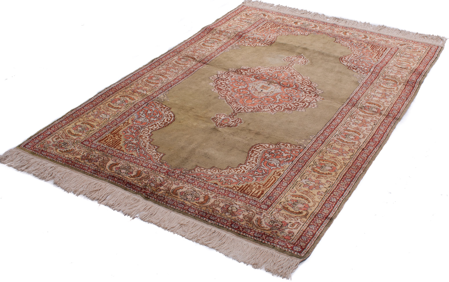 Semi-Antique Turkish Kayseri Rug