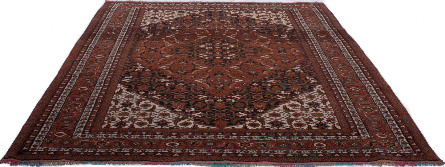 Semi-Antique Persian Quchan Wool & Silk Rug