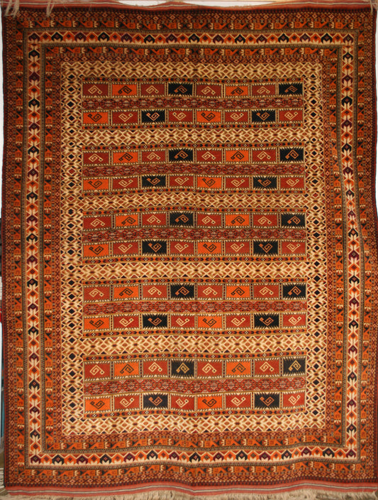 Semi-Antique Afghan Yamout Rug